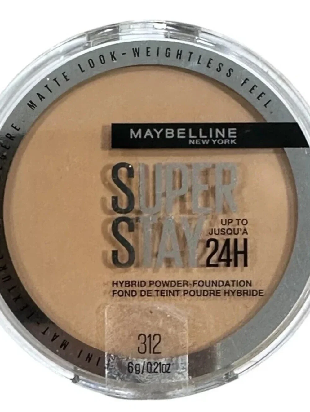 New without box -Maybelline Super Stay Up to 24HR Hybrid Powder-Foundation, #312